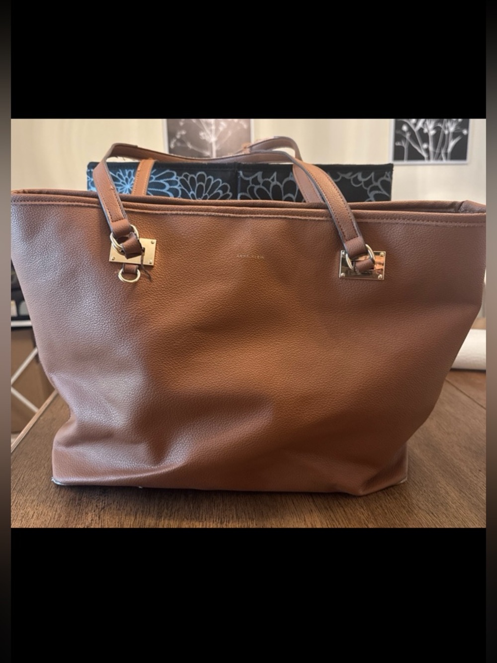 Anne Klein Brown Leather Tote Bag